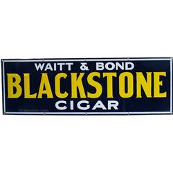 Blackstone Cigar Embossed Porcelain Sign