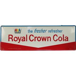 Royal Crown Cola Self-Framed Embossed Tin Sign