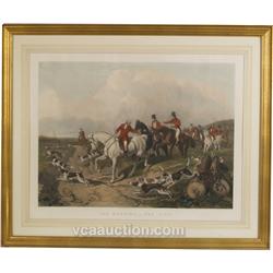 Early Hunting Print "Fox Hunting - The Find"