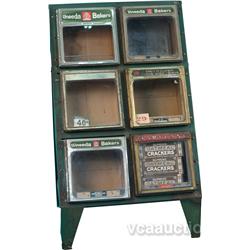 Early Tin & Glass Store Floor Model "Uneeda Bakers"