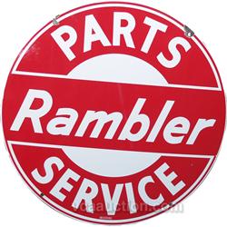 Rambler Parts Service Double Sided Porcelain Sign