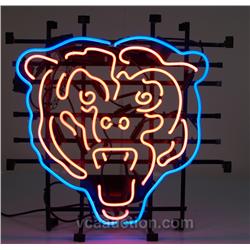Red Dog Beer Figural Dog Face Neon Sign