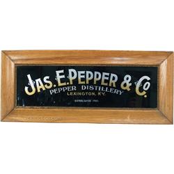 JAS. E. Pepper & Co. Pepper Distillery Reverse On Glass