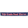 Image 1 : "High Grade Food Stores" Self-Framed Porcelain Sign
