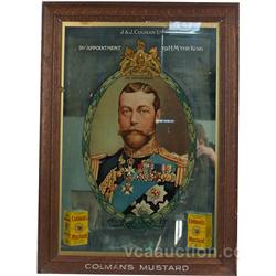 Coleman's Mustard Reverse Glass Sign