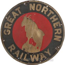 "Great Northern Railway" Round Porcelain Sign
