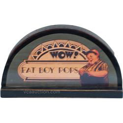 Store Countertop Wooden "Fat Boy Pops" Lollipop Display