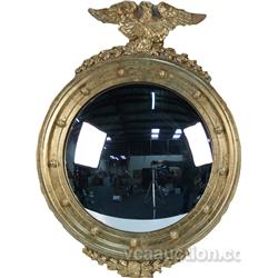 Vintage Syroco Convex/Bulls-Eye Mirror