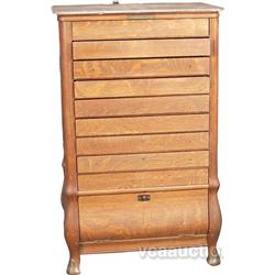 Early Oak 9 Drawer National Cash Register Base