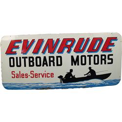 Large  EVINRUDE Outboard Motors  Double Sided Tin Sign