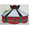 Image 1 : Coca Cola Hanging Stained Glass Chandelier c1973