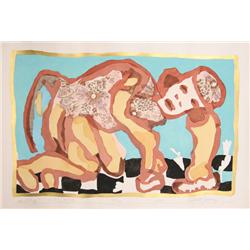 Roberto Juarez, Bellhop, Silkscreen and Woodcut