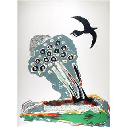 Benny Andrews, Black Bird, Lithograph