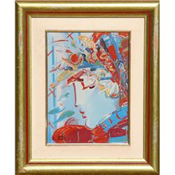 Peter Max, Blushing Beauty, Ceramic Plaque