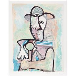 Pablo Picasso, Buste de Homme, Lithograph