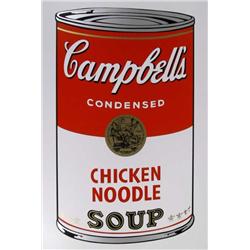 Andy Warhol, Campbell's Soup Chicken Noodle, Sunday B. Morning Serigraph