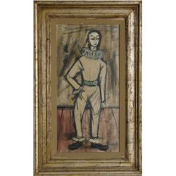 Charles Levier, Clown, Oil Painting