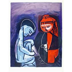 Pablo Picasso, Deux Enfants Claude et Paloma, Lithograph