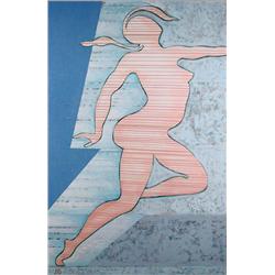 Martin Barooshian, Flygirl #3, Acrylic Painting