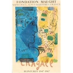 Marc Chagall, Fondation Maeght: Peintures 1947 - 1967, Lithograph Poster