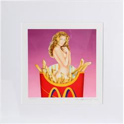 Mel Ramos, Fraulein French Fries, Lithograph