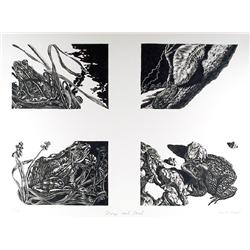 Jack Beal, Frogs and Toads - Conspiracy: The Artist as Witness, Lithograph