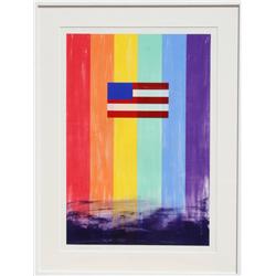 Ross Bleckner, Gay Flag, Lithograph
