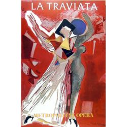 Marino Marini, La Traviatta (Metropolitan Opera), Poster