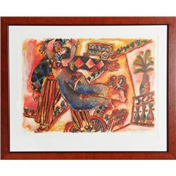 Theo Tobiasse, Le Danse des Rues, Lithograph