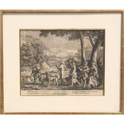 Le Soir (Evening), Antique Engraving
