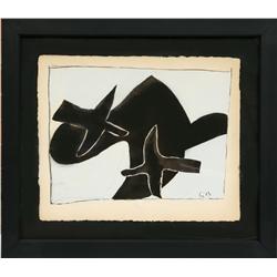Georges Braque, Les Oiseaux Noirs, Lithograph