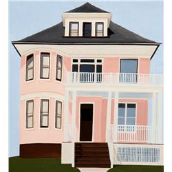 Jessica Rohrer, Pink House, New Haven, Connecticut, Acrylic Painting