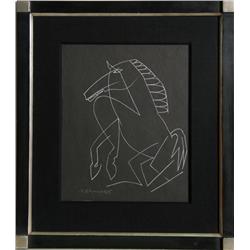 Alexander Raymond Katz, Rampling Horse, Drawing
