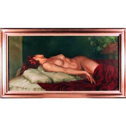 Daniel Barry, Reclining Nude, Oil Painting