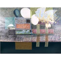 Charles Chamot, Seafoam, Cross Lacquer, Crayon Drawing