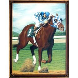 Johnson, Secretariat, Oil Painting