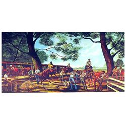 Ernie Barnes, The Backstretch, Lithograph