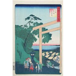 Ando Hiroshige, Torii Gate, Woodblock