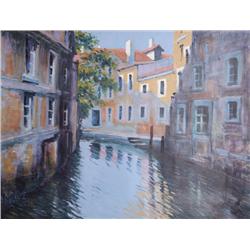 Valdini, Canal, Oil Painting