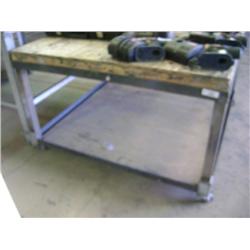 4' X 4'X CASTERED WORK TABLE
