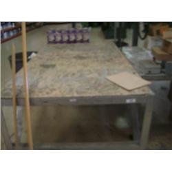 8' X 4' CASTERED WORK TABLE