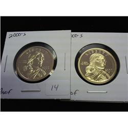 2-2000-S SACAGAWEA DOLLARS (GEM PROOF)