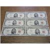 Image 1 : 6-ASSORTED $5 RED SEAL NOTES