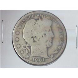 1901 BARBER HALF DOLLAR