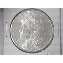 1881-S MORGAN SILVER DOLLAR (UNC)