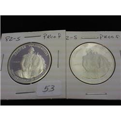2-1982-S WASHINGTON HALF DOLLARS PROOF