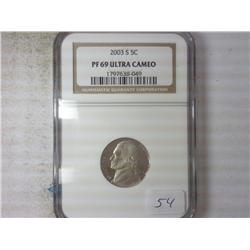 2003-S JEFFERSON NICKEL NGC PF69 ULTRA CAMEO