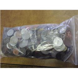 3 POUND BAG OF FOREIGN COIN MIX (AS SHOWN)