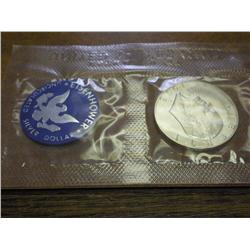 1973-S IKE SILVER DOLLAR (UNC) (BLUE PACK)