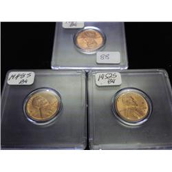 1944, 48-S & 52-S LINCOLN CENTS (UNC)